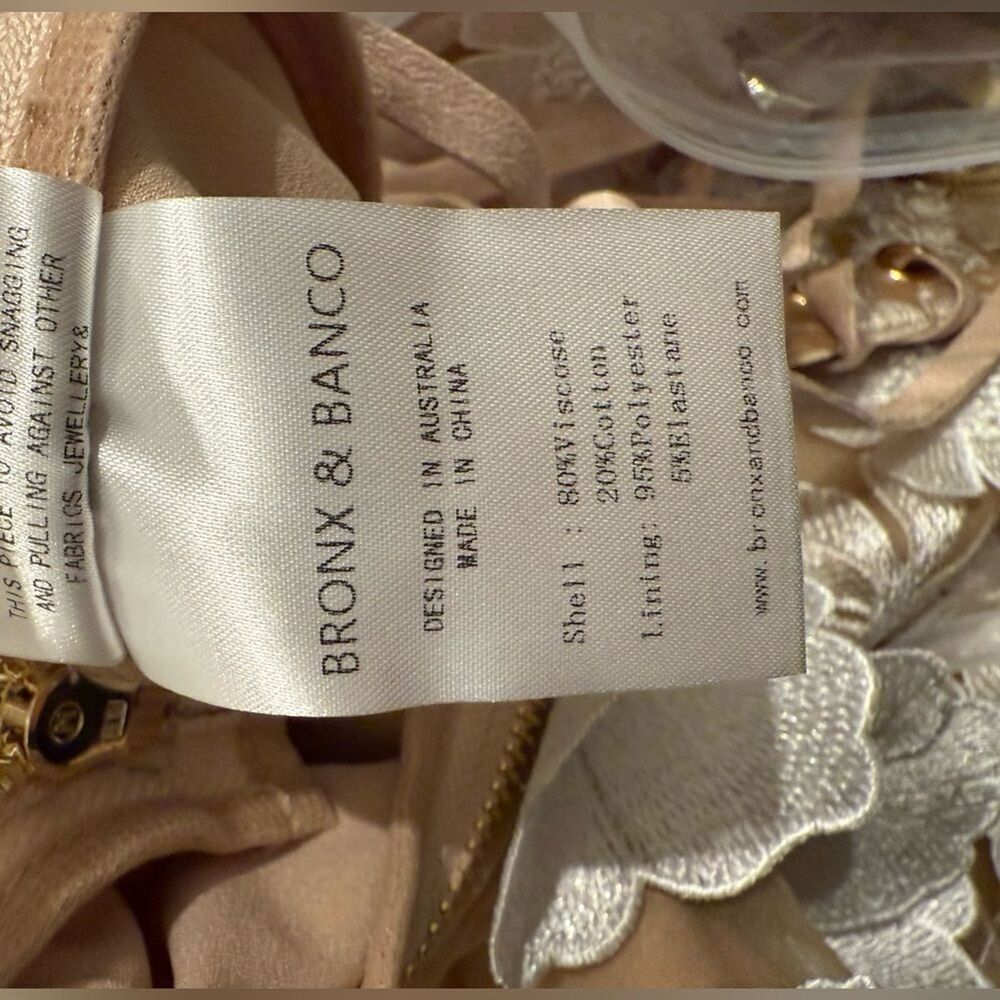 NWOT BRONX AND ABNCO Jasmine Strapless Floral Wedding Bridal Gown in White - Picture 11 of 11